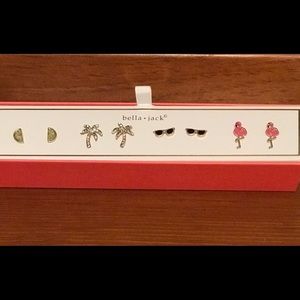 Bella Jack Tropical Flamingo Earring Stud Set